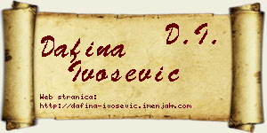 Dafina Ivošević vizit kartica